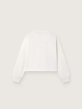 Sudadera para niñas «Journey» de algodón blanco con cristales y logotipo