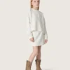 Sudadera para niñas «Journey» de algodón blanco con cristales y logotipo