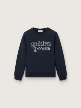 Sudadera para niños Journey en mezcla de algodón azul con logotipo en contraste