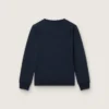 Sudadera para niños Journey en mezcla de algodón azul con logotipo en contraste