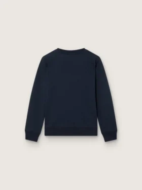 Sudadera para niños Journey en mezcla de algodón azul con logotipo en contraste