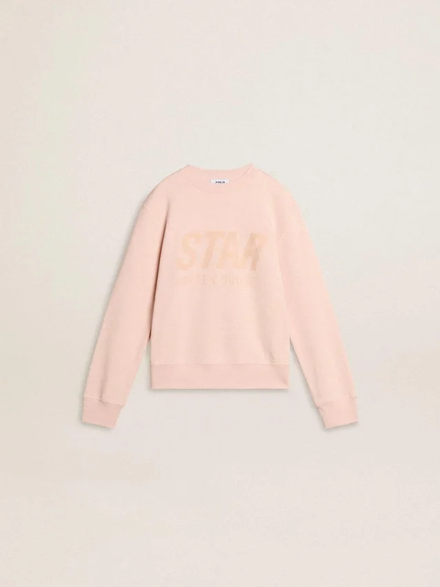 Sudadera rosa para niñas con letras rosas en el frente