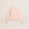 Sudadera rosa para niñas con letras rosas en el frente