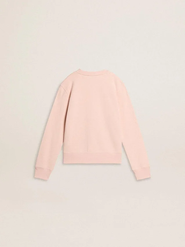 Sudadera rosa para niñas con letras rosas en el frente