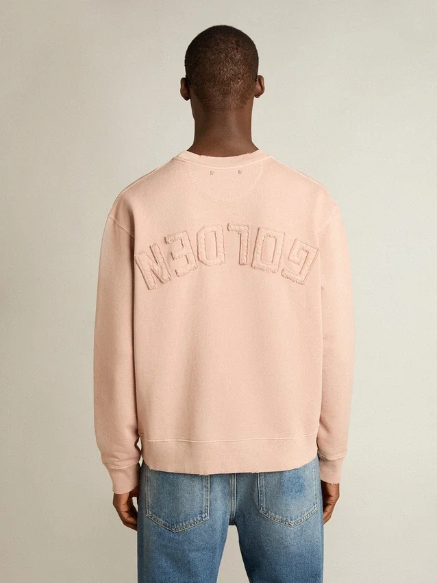 Sudadera rosa polvo con logotipo invertido en la espalda - Jersey Capsule