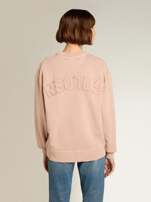 Sudadera rosa polvo con logotipo invertido en la espalda - Jersey Capsule