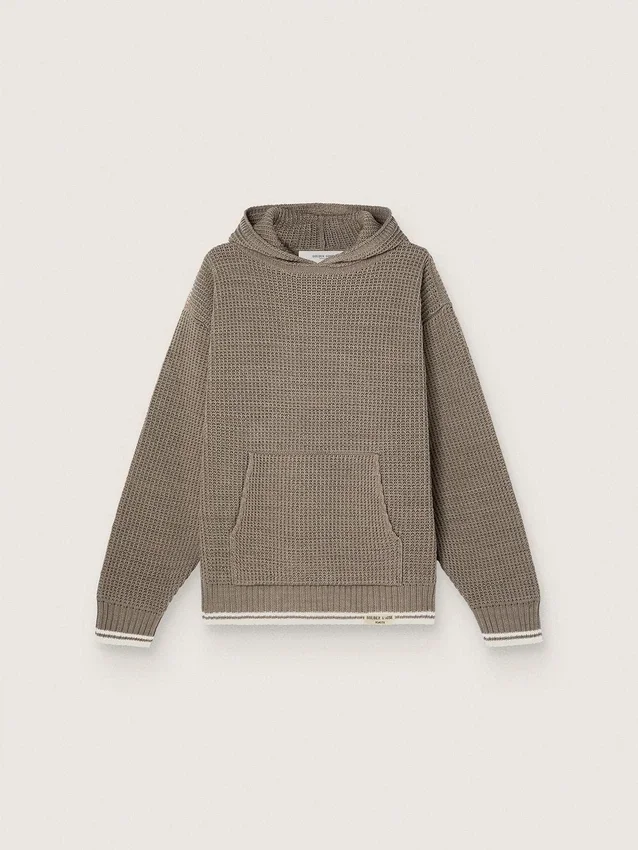 Sudadera unisex con capucha en gris paloma