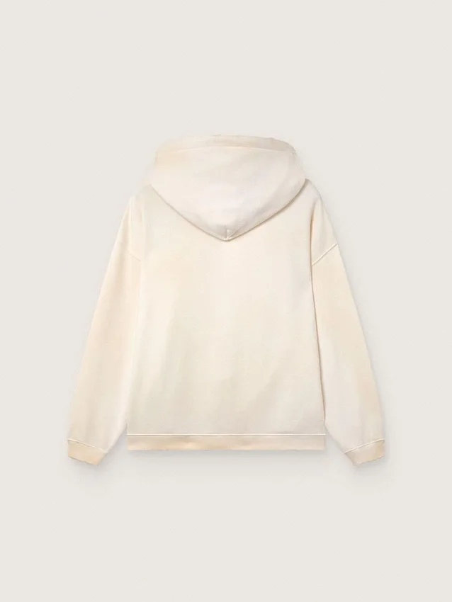 Sudadera unisex con capucha «Star» de algodón blanco con estampado del logotipo