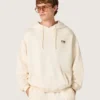 Sudadera unisex con capucha «Star» de algodón blanco con estampado del logotipo