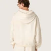 Sudadera unisex con capucha «Star» de algodón blanco con estampado del logotipo