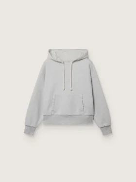 Sudadera unisex con capucha Star en algodón gris jaspeado