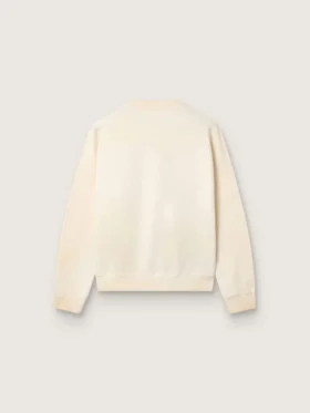 Sudadera unisex de algodón «Star» en blanco vintage con parches bordados VCE