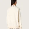 Sudadera unisex de algodón «Star» en blanco vintage con parches bordados VCE