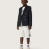 Sudadera unisex Journey en mezcla de algodón blanco con estampado de garabatos