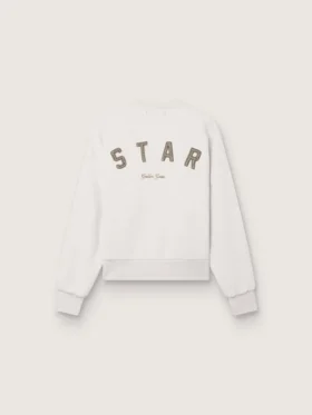 Sudadera unisex Star de algodón gris con bordados y cristales