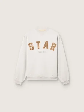 Sudadera unisex «Star» en algodón gris jaspeado con bordado «Star»