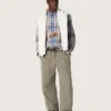 Camisas oversize para hombre de algodón a cuadros en índigo y beige