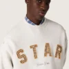 Sudadera unisex «Star» en algodón gris jaspeado con bordado «Star»