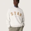 Sudadera unisex «Star» en algodón gris jaspeado con bordado «Star»