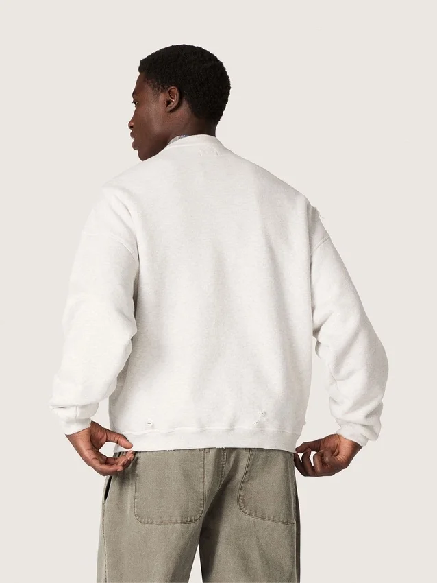 Sudadera unisex «Star» en algodón gris jaspeado con bordado «Star»