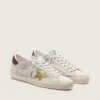 Super-Star CNY para hombre en gamuza color marfil con estrella de cuero metalizado y lengüeta del talón de cuero