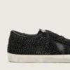 Super-Star en gamuza negra con cristales Swarovski y estrella de gamuza negra