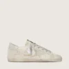 Super-Star en nubuck con cristales Swarovski y estrella de gamuza gris hielo