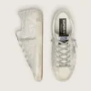 Super-Star en nubuck con cristales Swarovski y estrella de gamuza gris hielo