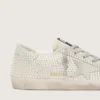 Super-Star en nubuck con cristales Swarovski y estrella de gamuza gris hielo