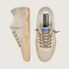 Super-Star LAB para hombre en blanco y beige, de malla y gamuza