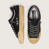 Super-Star LAB para mujer en gamuza laminada negra y nylon con estrella en relieve y cordones con cristales