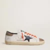 Super-Star LTD para hombre en cuero con estrella de cuero negro y lengüeta del talón de cuero beige