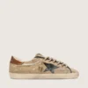 Super-Star LTD para hombre en lona beige con estrella de cuero negro