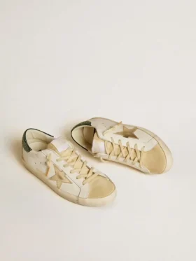 Super-Star LTD para mujer con estrella de cuero y lengüeta del talón con cristales Swarovski