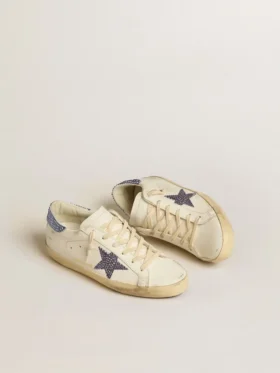 Super-Star LTD para mujer con estrella de gamuza y lengüeta en el talón con cristales Swarovski