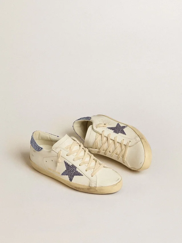 Super-Star LTD para mujer con estrella de gamuza y lengüeta en el talón con cristales Swarovski