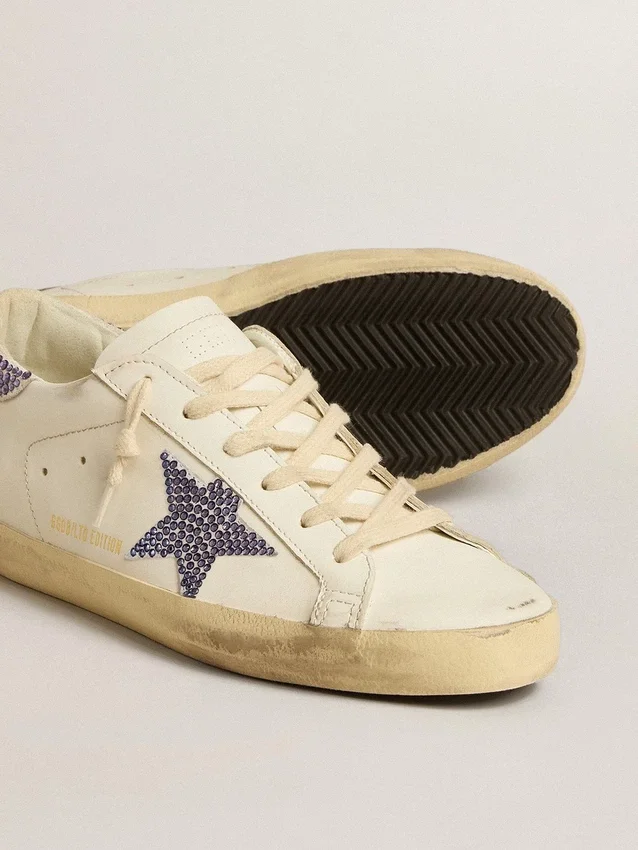 Super-Star LTD para mujer con estrella de gamuza y lengüeta en el talón con cristales Swarovski