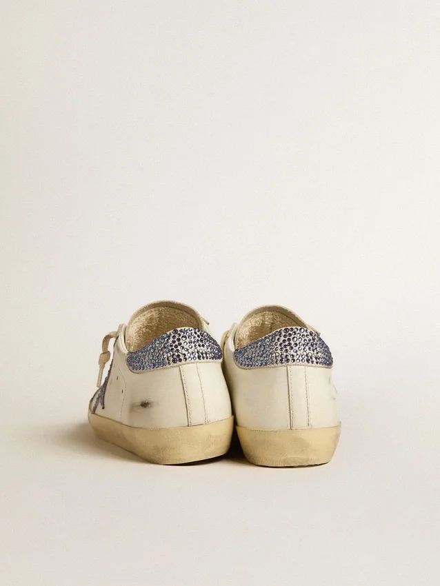 Super-Star LTD para mujer con estrella de gamuza y lengüeta en el talón con cristales Swarovski