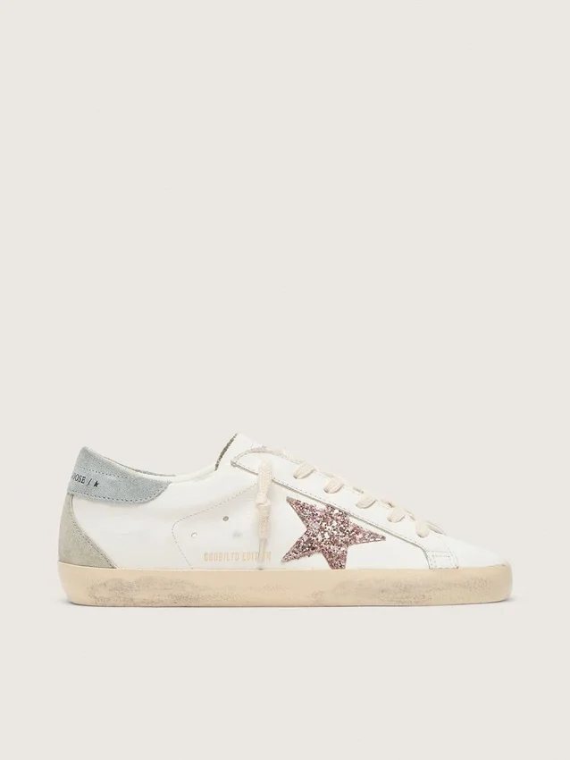 Super-Star LTD para mujer con estrella multicolor con purpurina y lengüeta de gamuza en el talón