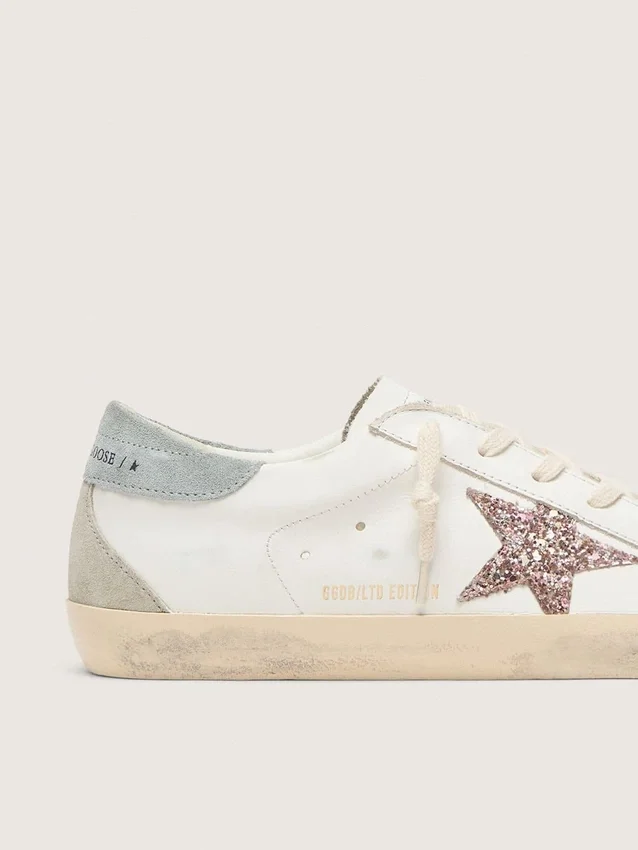 Super-Star LTD para mujer con estrella multicolor con purpurina y lengüeta de gamuza en el talón