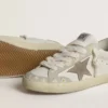 Super-Star LTD para mujer con estrella y lengüeta del talón de gamuza beige y bordado floral