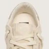 Super-Star LTD para mujer en gamuza color perla con estrella dorada y bordado de cuentas