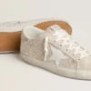 Super-Star LTD para mujer en gamuza con cristales Swarovski y estrella de cuero gris hielo