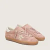 Super-Star LTD para mujer en gamuza rosa con estrella de cuero metalizado platino