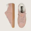Super-Star LTD para mujer en gamuza rosa con estrella de cuero metalizado platino