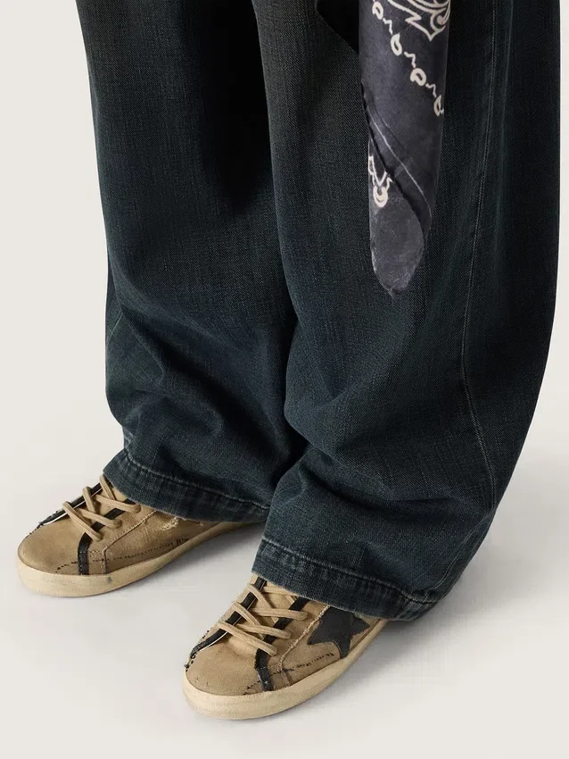 Super-Star LTD para mujer en lona beige con estrella de cuero negro