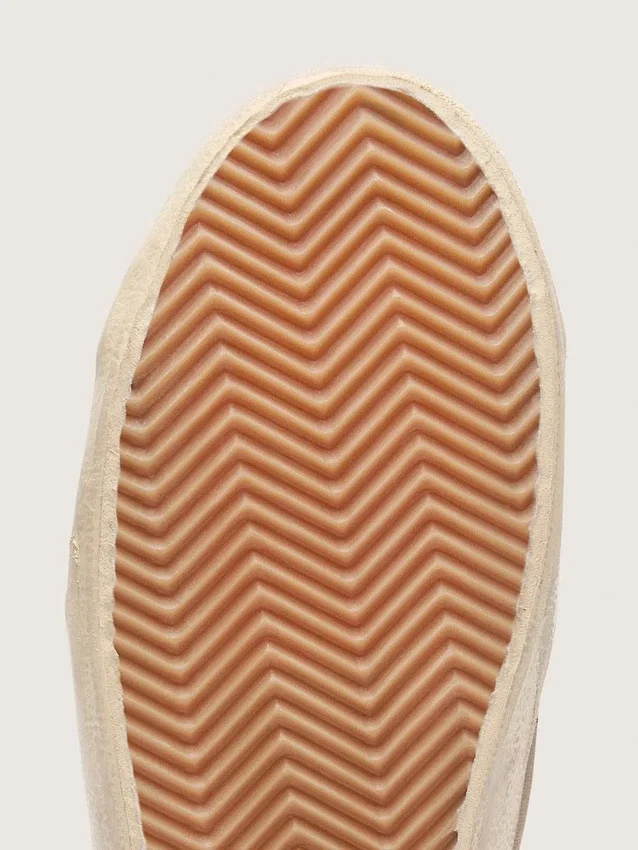 Super-Star LTD para mujer en lona beige con estrella de cuero negro