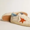 Super-Star para hombre con estrella con estampado de cocodrilo y lengüeta del talón en azul plateado