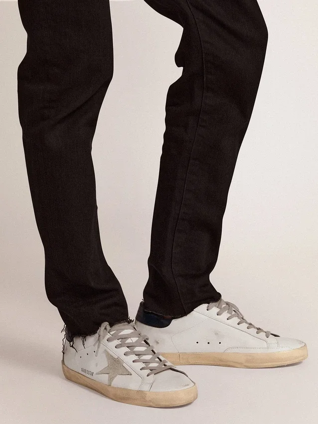Super-Star para hombre con estrella de gamuza y lengüeta del talón azul