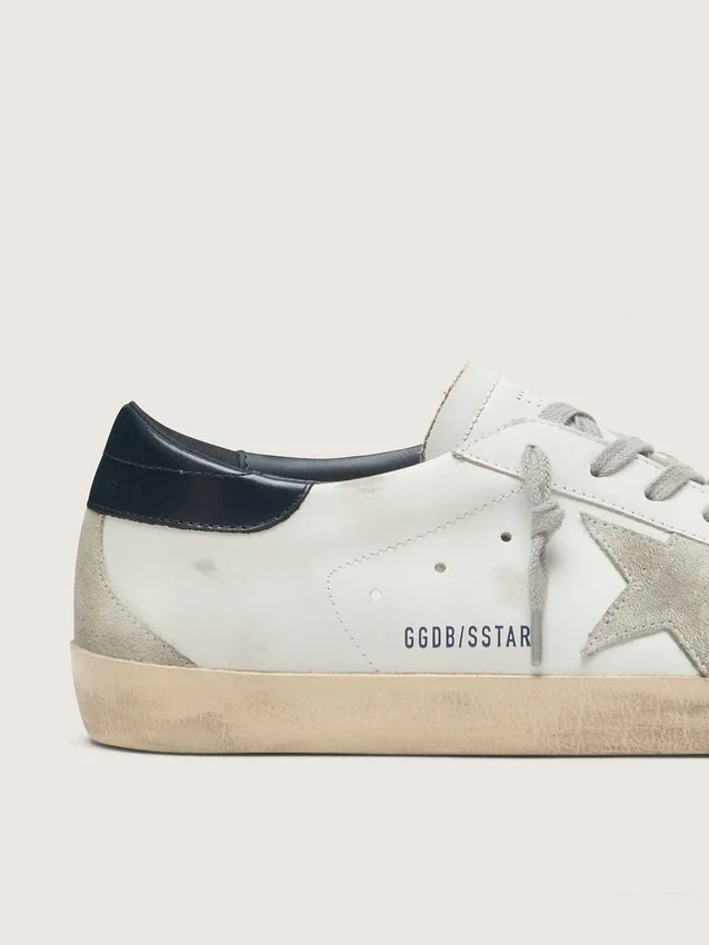 Super-Star para hombre con estrella de gamuza y lengüeta del talón azul
